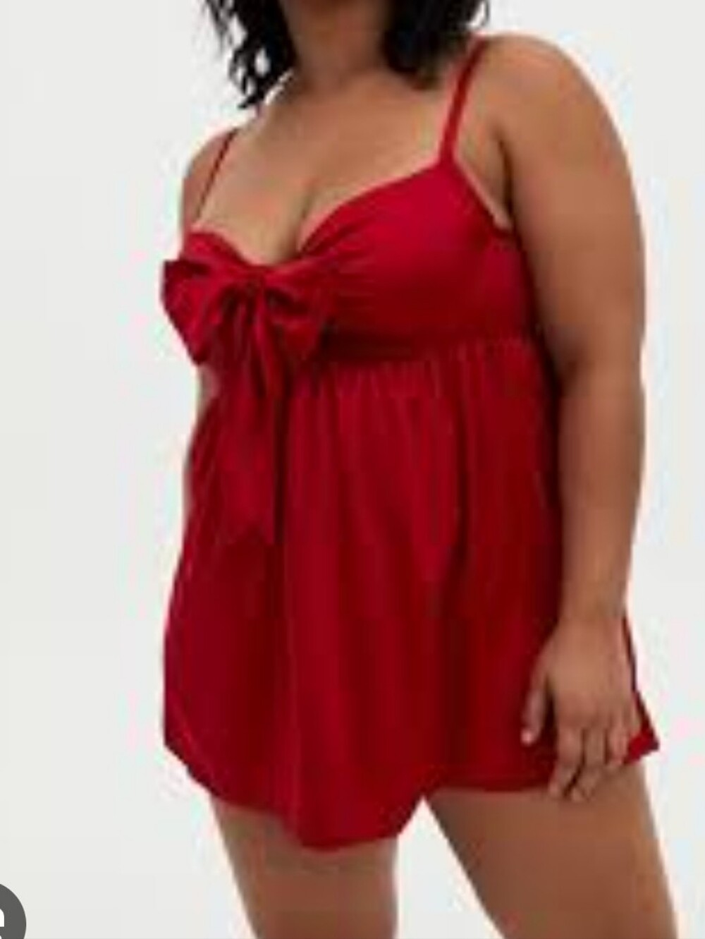 Torrid Curve Red Bow-Front Women’s Babydoll Chemise